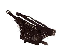 Potion Carrier Belt Renaissance Belt Bag Viking Style Belt Medieval Knight Corset Adjustable Belt Stage Show Accessories Cospl Party Costume, Dark Brown, Consulte la descripción, See description