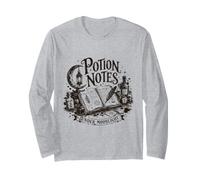 Potion Notes Under Moonlight Fantasy Spellbook Pages Long Sleeve T-Shirt