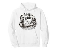 Potion Notes Under Moonlight Fantasy Spellbook Pages Pullover Hoodie