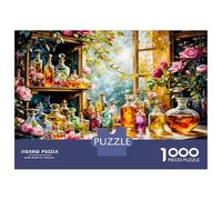 Potion Shelf Flowers 1000 Piece Premium Jigsaw Puzzle Magical Alchemy Vibe Jigsaw Puzzle Set Sturdy Cardboard Couple Partners Ultra Difficult Christmas 52x38cm/1000