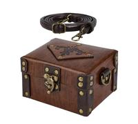 Potions Box - Vintage Alchemy Case PU Leather Costume Accessory 12 Bottles Elixir Container | Photography Scene Party School Event Halloween Cosplay Magic Display Game