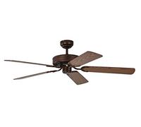 Potkuri 52 inch / 132 cm Ceiling Fan without Lights in Aged Bronze with Pull Cord and Blades Oak