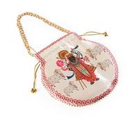 Potli Clutch Batawa Bag Purse Embroidered Embellished Handmade Traditional Ethnic Golden Work Ladies Handbag for Women for Party Wedding Special Occasion and Gifting (Shreenathji)