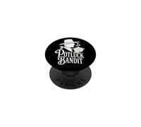 Potluck Bandit Funny Cheeky Western Dish Design PopSockets Adhesive PopGrip