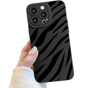 Potok Compatible for iPhone 12 Pro Max Case, Black Cute Wave Ripple Case Design for Women Girls, Soft TPU Slim Profile, Anti-Slip Shockproof Protective Phone Cover for iPhone 12 Pro Max