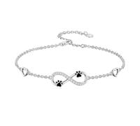 POTOPYY Animal Infinity Bracelet for Women 925 Sterling Silver Butterfly/Dragonfly/Dolphin/Sea Turtle Bracelet Adjustable Infinity Jewelry Christmas Gifts for Women, M, Sterling Silver, zircon