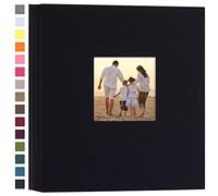 potricher Linen Hardcover Photo Album 4x6 600 Photos Large Capacity for Family Wedding Anniversary Baby Vacation (Black, 600 Pockets)
