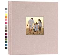 potricher Linen Hardcover Photo Album 4x6 600 Photos Large Capacity for Family Wedding Anniversary Baby Vacation (Beige, 600 Pockets)