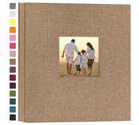 potricher Linen Hardcover Photo Album 600 Photos 4x6 Large Capacity for Family Wedding Anniversary Baby Holiday (Khaki, 600 Pockets)
