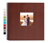 potricher Photo Album 4x6 1000 Photos Leather Cover Large Capacity Picture Albums with 1000 Horizontal and Vertical Pockets for Family Wedding Anniversary and Baby (Brown)