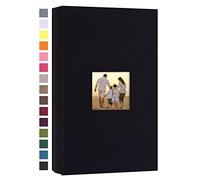 potricher Small Photo Album 300 Photos 4x6 Inches Linen Cover Photo Book for Family Wedding Anniversary Baby Holiday (Black, 300 Pockets)
