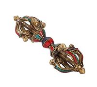 POTRUWE Brass Vajra Phurba, Tibetan Vajra Dorge, Handmade Phurba Pestle Vintage Five Strands of Pestle Demon Pestle Buddhism Religious Supplies for Religious Rituals