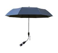 POTRUWE Chair Umbrella with Universal Clamp, 360°Adjustable Beach Umbrella Portable Sun Shade Umbrella for Wheelchairs, Patio Chairs, Beach Chairs (Blue)