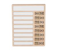 POTRUWE Daily Plan Board, Reusable Wooden White Board Checklist Board Daily Routine Schedule Planning Boards Sliding Chore Chart Checklist Memo to Do List for Habit Tracker Weekly Planner