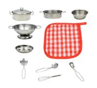 Pots and Pans Toy Kitchen Utensils Toy in Steel