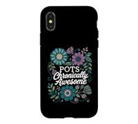 POTS Awareness Floral Design for Chronic Illness Case for iPhone X/XS