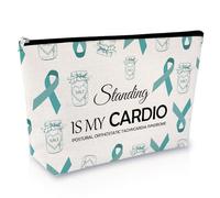 POTS Awareness Gift Heart Awareness Gifts Makeup Bag POTS Syndrome Fighter Warrior Cosmetic Bag for Women Inspirational Gifts for Girls Dysautonomia Recovery Present for Patients Tachycardia Gifts