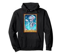 POTS Awareness Spoonie Skeleton The Salty A Btch Tarot Card Pullover Hoodie
