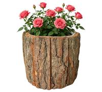 Pots for Indoor Plants,Rustic Tree Stump Bark Water Resistant - Flower Pots For Indoor Plants,for Home, Farmhouse, Apartment, Balcony, Garden, Yard, Patio and Outdoor