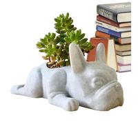 Pots for Puppies - Funny French Bulldog Cute for Dogs | Indoor Plant Pot Resin Indoor Outdoor Decorative Plant Pot