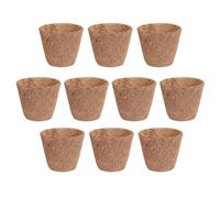 Pots For Seedlings - Ten Pieces Fully Compostable Coconut Fiber - Breathable Growing Pot | For Both The Vegetables Flowers Seedlings Garden Court Balcony Windowsill Indoors Outdoors