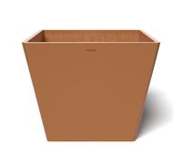 POTS&MORE Prismo 40 Pot (Diameter 40.8 cm, Square Shape, Terracotta Colour, Height 33.2 cm, Plastic Planter, for Indoor Plants) VP024003, 40 cm