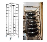 Pots Organizer for Cabinet, Mobile Hot Pot Restaurant Storage Rack | Mobile Kitchen Pot Organizer with Brake Wheels - Ideal for Buffets and Restaurant Use