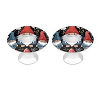 POTSCBVW 2 Pack Cute Gnomes Cabinet Knobs Round 1.1" X 0.8" - Stainless Steel Drawer Pulls Minimalism Drawer Knobs Cabinet Hardware for Kitchen, Furniture Doors & Drawers