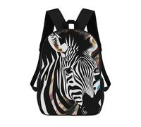 POTSCBVW Abstract Animal Zebra Backpack for Men Women, Heavy Duty Backpack Large Capacity, Durable Lightweight Travel Daypack