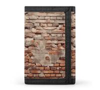 POTSCBVW Ancient Worn Brick Wall Wallet Compact Trifold Wallet with Keychain Lightweight & Durable Purse for Outdoor, style, One size, Classic