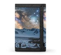 POTSCBVW Artistic Inspiration Wallet Compact Trifold Wallet with Keychain Lightweight & Durable Purse for Outdoor, style, One size, Classic