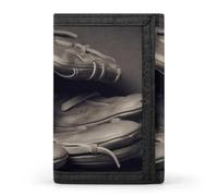 POTSCBVW Baseball And Glove Wallet Compact Trifold Wallet with Keychain Lightweight & Durable Purse for Outdoor, style, One size, Classic
