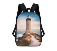 POTSCBVW Beach Lighthouse Backpack for Men Women, Heavy Duty Backpack Large Capacity, Durable Lightweight Travel Daypack