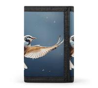 POTSCBVW Bird Migration Wallet Compact Trifold Wallet with Keychain Lightweight & Durable Purse for Outdoor, style, One size, Classic
