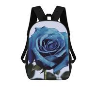 POTSCBVW Blue Rose Blooms Backpack for Men Women, Heavy Duty Backpack Large Capacity, Durable Lightweight Travel Daypack
