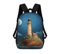 POTSCBVW Catoon Whale Lighthouse Backpack for Men Women, Heavy Duty Backpack Large Capacity, Durable Lightweight Travel Daypack