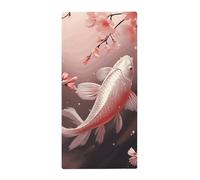 POTSCBVW Cherry Blossom Red Carp Hand Towel, Soft Coral Fleece Bath Towels 28.7" X 13.8"- Highly Absorbent Quick-Dry Towel for Beach, Kitchen, Gym & Shower
