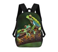POTSCBVW Colored Frogs And Dragonflies Backpack for Men Women, Heavy Duty Backpack Large Capacity, Durable Lightweight Travel Daypack