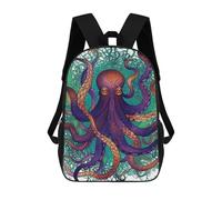 POTSCBVW Colorful Octopus Backpack for Men Women, Heavy Duty Backpack Large Capacity, Durable Lightweight Travel Daypack