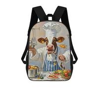 POTSCBVW Cow in The Kitchen Backpack for Men Women, Heavy Duty Backpack Large Capacity, Durable Lightweight Travel Daypack