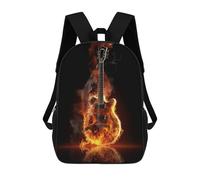 POTSCBVW Fire Guitar Backpack for Men Women, Heavy Duty Backpack Large Capacity, Durable Lightweight Travel Daypack