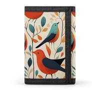 POTSCBVW Flock Of Birds Wallet Compact Trifold Wallet with Keychain Lightweight & Durable Purse for Outdoor, style, One size, Classic