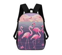 POTSCBVW Flock of Tropical Flamingos Backpack for Men Women, Heavy Duty Backpack Large Capacity, Durable Lightweight Travel Daypack