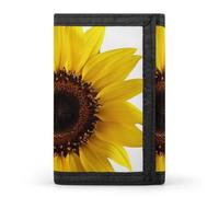 POTSCBVW Flower Sunflower Wallet Compact Trifold Wallet with Keychain Lightweight & Durable Purse for Outdoor, style, One size, Classic