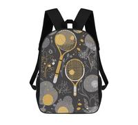 POTSCBVW Funny Tennis Racquets And Tennis Balls Backpack for Men Women, Heavy Duty Backpack Large Capacity, Durable Lightweight Travel Daypack