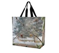 POTSCBVW Halloween Spider Web Tote Bag for Women, Reusable Large Capacity Shopping Bag Lightweight Handbag for Walking, Gym