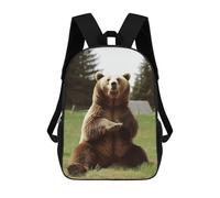 POTSCBVW Hi Bear Sit on The Lawn Backpack for Men Women, Heavy Duty Backpack Large Capacity, Durable Lightweight Travel Daypack