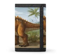 POTSCBVW Jurassic Period Dinosaur Wallet Compact Trifold Wallet with Keychain Lightweight & Durable Purse for Outdoor, style, One size, Classic