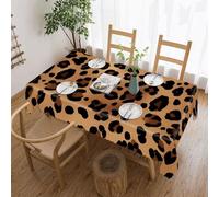POTSCBVW Leopard Print Rectangular Tablecloth 60"x120", Waterproof Stain-Resistant Polyester Table Cover for Dining Table, Rectangle Table Cloth for Kitchen, Party, Outdoor, Wedding