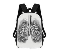 POTSCBVW Lungs Vector Image Backpack for Men Women, Heavy Duty Backpack Large Capacity, Durable Lightweight Travel Daypack
